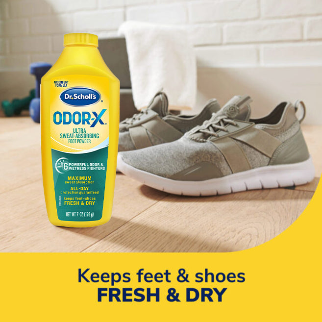 Dr. Scholl's Odor-X Ultra Sweat-Absorbing Foot Powder 198g