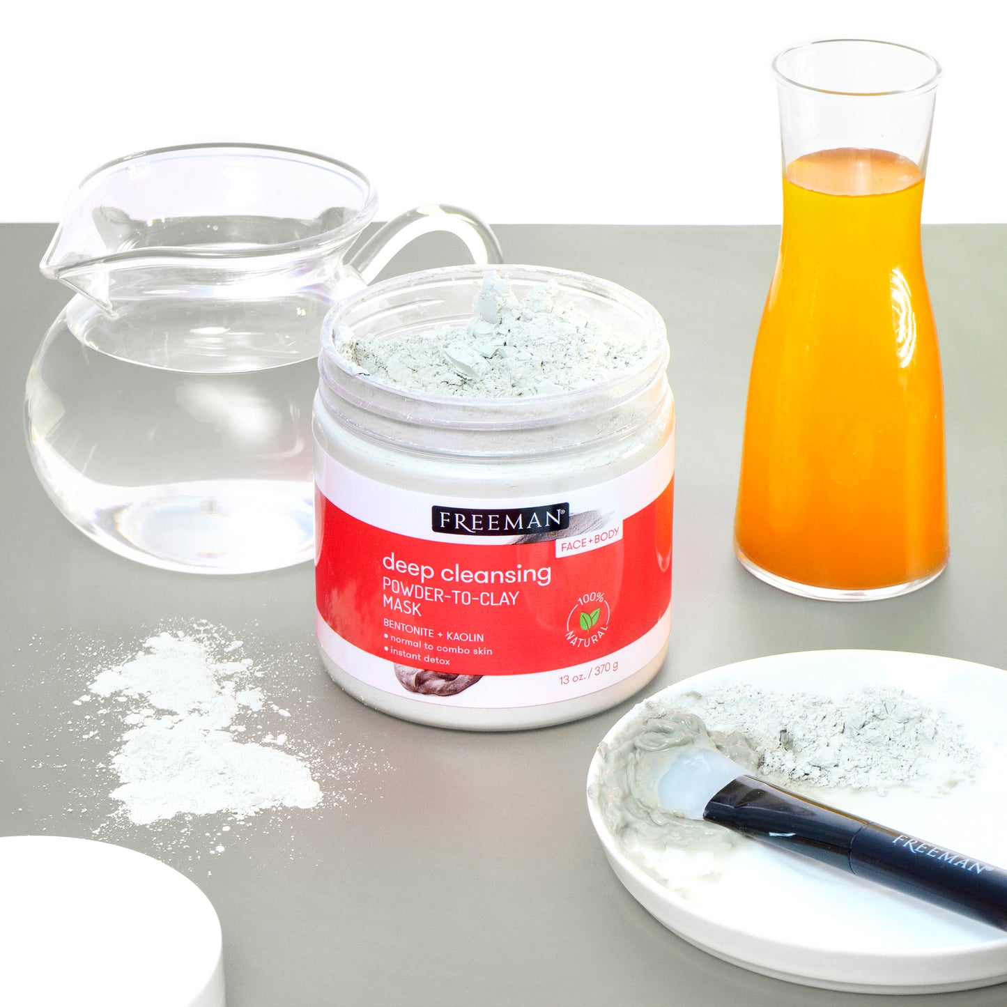 Freeman Beauty Deep Cleansing Powder-to-Clay Face & Body Mask 370g