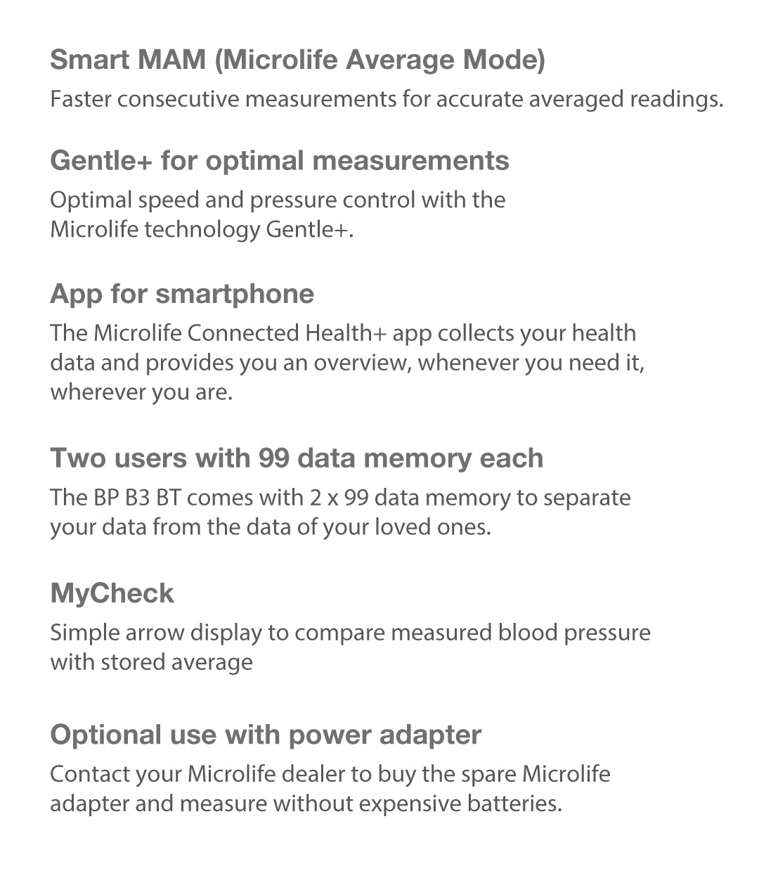 Microlife Bluetooth® Blood Pressure Monitor BP B3 BT