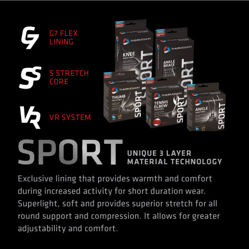 Thermoskin Sport Tennis Elbow Adjustable with Tendon Pad G7 Trioxon Flex Lining (1 Unit)