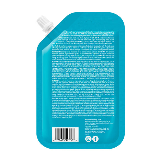 Freeman Beauty Silky Legs Hair Removing Clay Mask 3oz