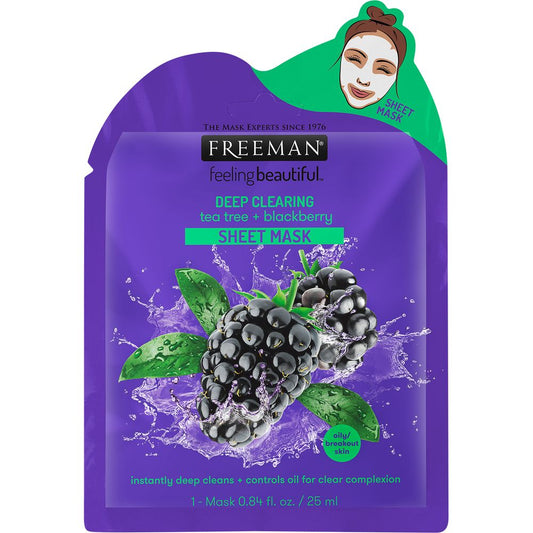 Freeman Beauty Deep Clearing Tea Tree + Blackberry Sheet Mask
