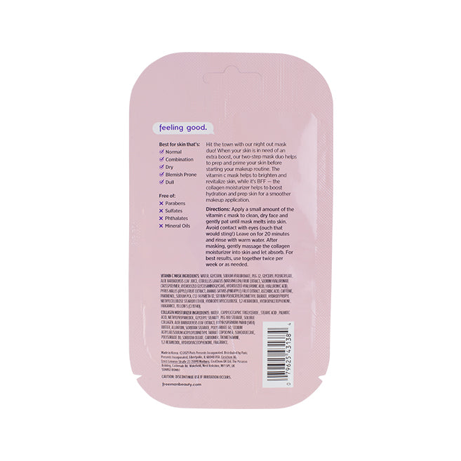 Freeman Beauty Pre-Party Bright + Makeup Priming Mask Duo