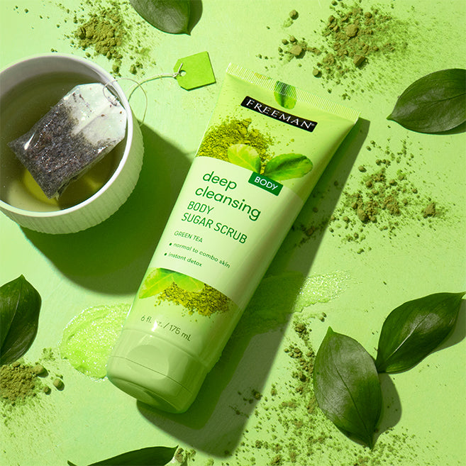 Freeman Beauty Deep Cleansing Green Tea Body Sugar Scrub 175ml