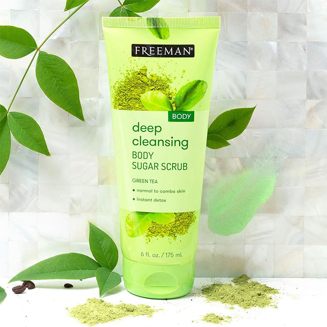 Freeman Beauty Deep Cleansing Green Tea Body Sugar Scrub 175ml