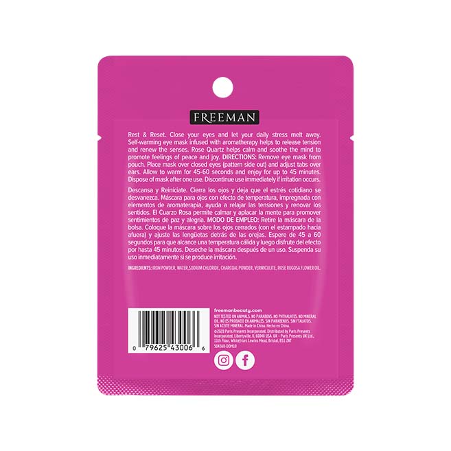 Freeman Beauty Cosmic Steam Eye Mask in Relaxing Rose Quartz
