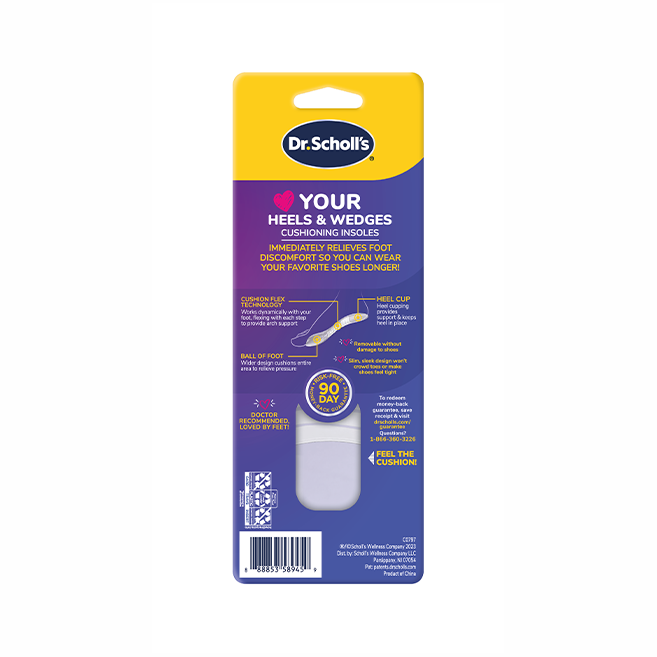 Dr. Scholl's Love Your Heels & Wedges 3/4 Length Insoles