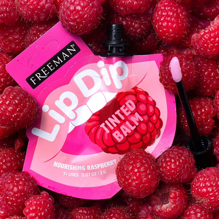 Freeman Beauty Lip Dip Nourishing Raspberry Tinted Balm