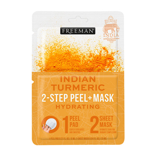 Freeman Beauty Hydrating Indian Turmeric 2 Step Peel Pad + Mask