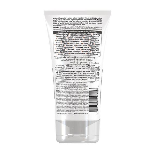 dr. Organic Activated Charcoal Pore Cleansing Face Mask 125ml