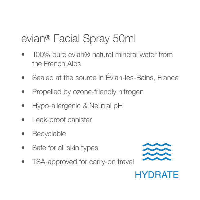 Evian® Brumisateur® Facial Spray 50ml [NEW]