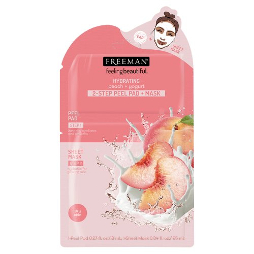 Freeman Beauty Hydrating Peach + Yogurt 2-Step Peel + Mask
