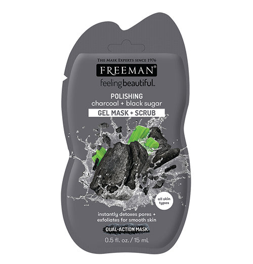 Freeman Beauty Charcoal & Black Sugar Gel Mask + Scrub 15ml