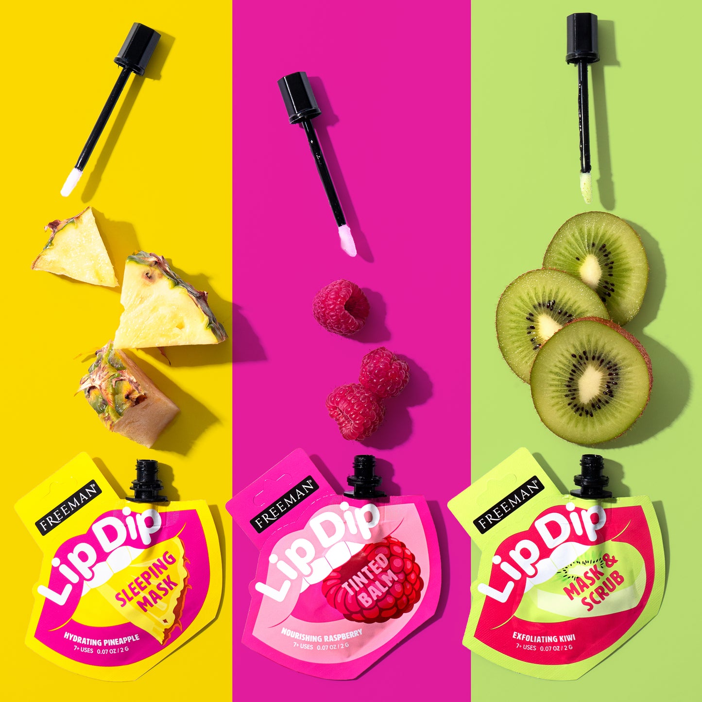 Freeman Beauty Lip Dip Exfoliating Kiwi Lip Scrub