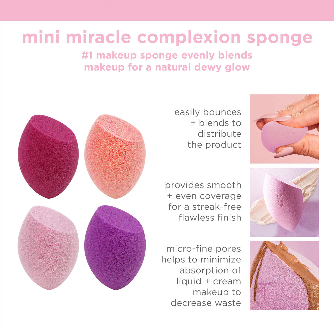 Real Techniques Limited Edition 2 Mini Miracle Complexion Sponge Ornament