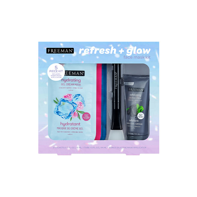 Freeman Beauty Refresh + Glow 5 Piece Face Mask Kit Limited Edition Set