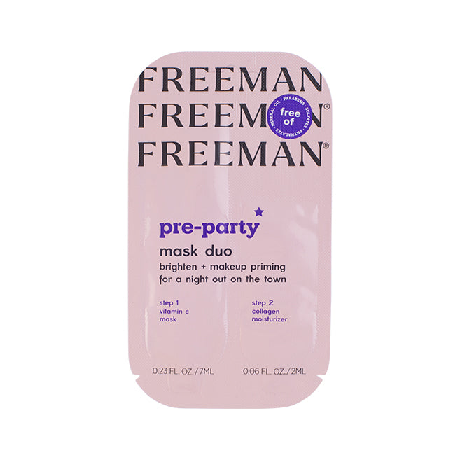 Freeman Beauty Pre-Party Bright + Makeup Priming Mask Duo